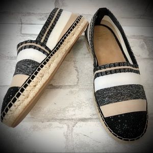 NWOT I.N.C Sparkle Black, Tan & White Flats